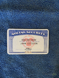 USA SSN photolook fond textile bleu AVANT